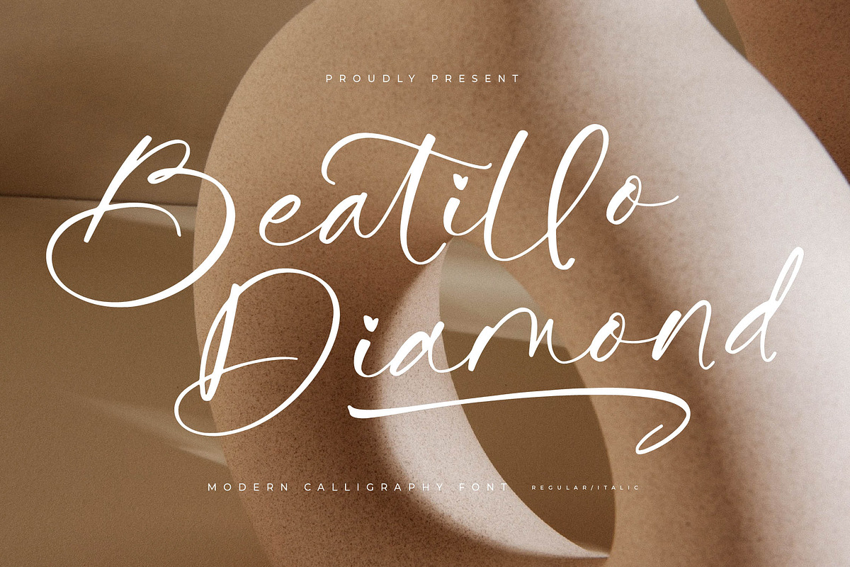 Beatillo Diamond Modern Calligraphy, a Script Font by Letterena Studios Script (Photo 1 of 15)
