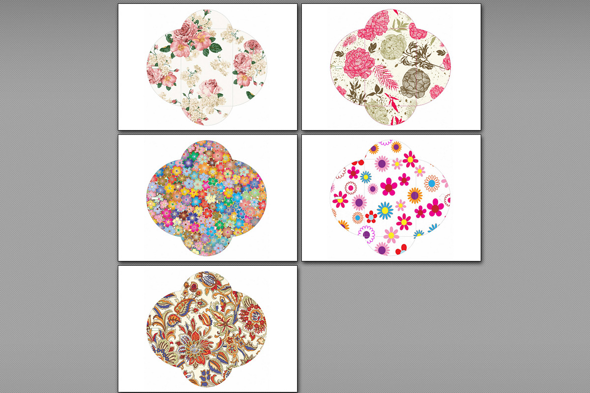 5 PDF Floral Gift Envelopes, a Print Template by Kseniya-Omega (Photo 3 of 6)