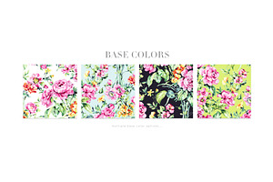 Florette, Summer Watercolor Florals.