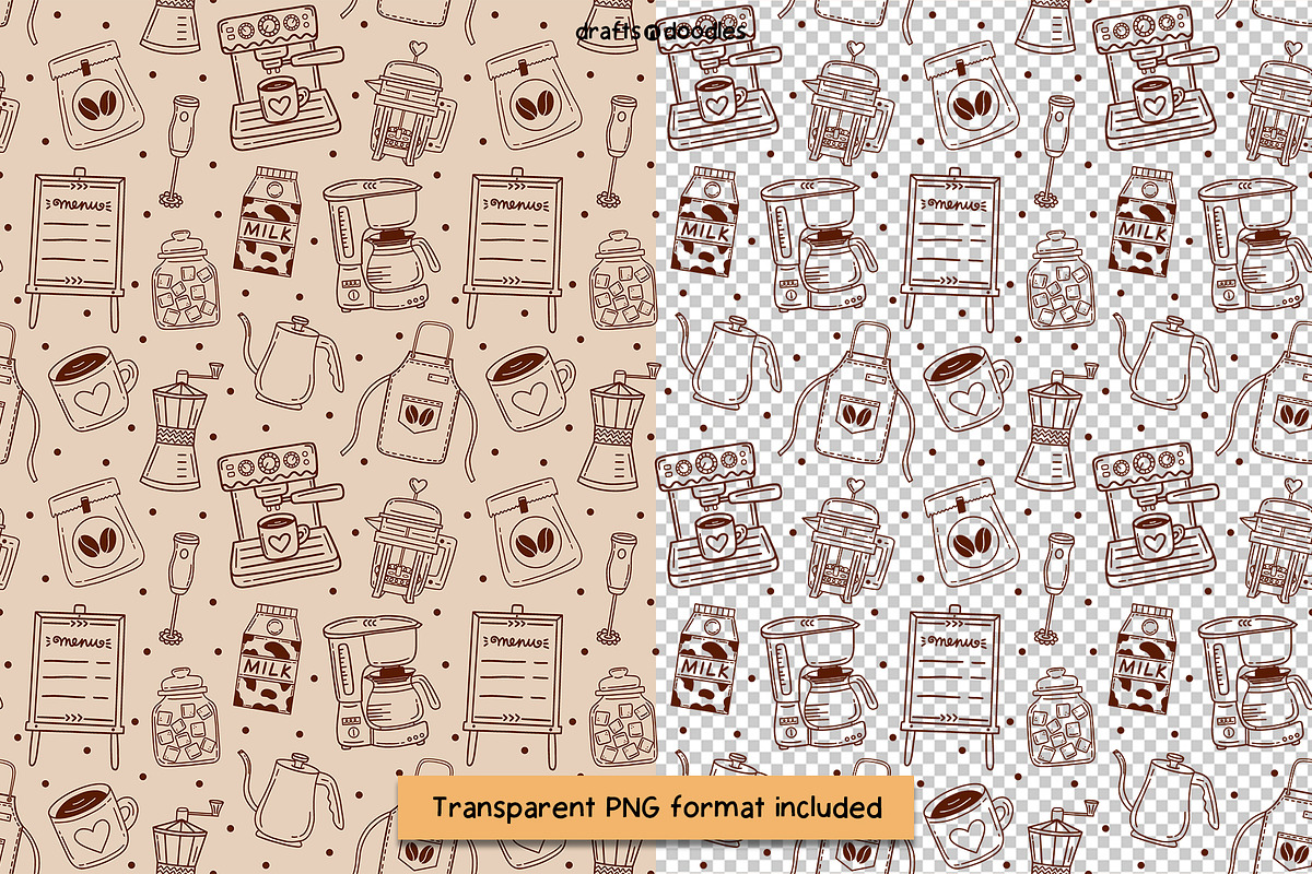 Cafe and Bakery Line Art Graphic Set, a Food Illustration by Drafts n Doodles (Photo 7 of 12)