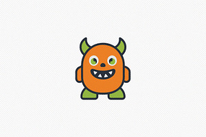 Cute Monster Icon Graphic, a Decorative Illustration by Vectorium Studio