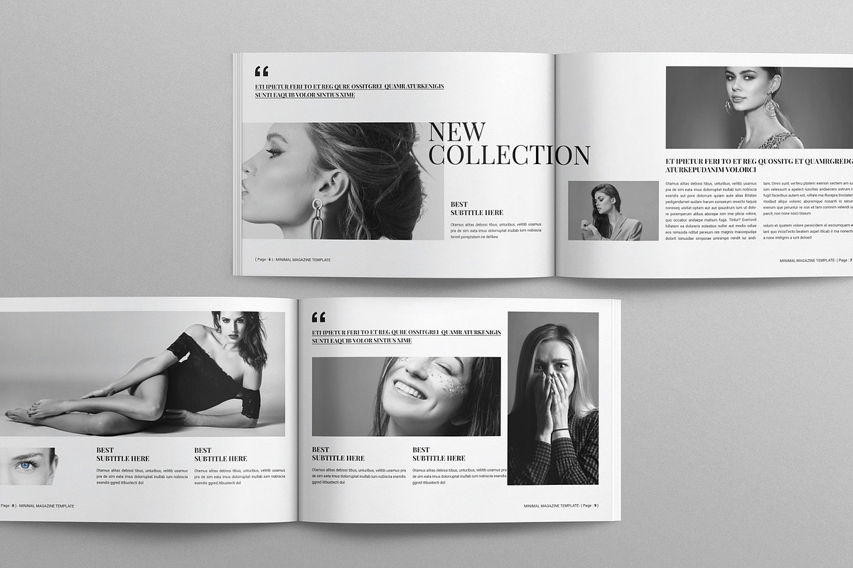 Minimal Magazine Template Landscape preview 8