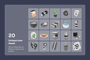 Morning Routine Productivity 3D Icon, an Object Illustration by twinstd (Thumbnail 6 of 6)