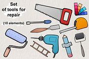 Set of tools for repair, an Object Illustration by LOKSKIH (Thumbnail 1 of 4)