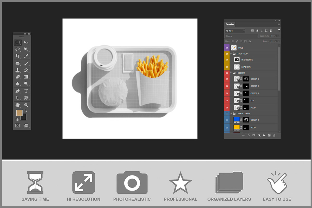 Fast Food Branding PSD, a Product Mockup by Bruno's Shop (Photo 2 of 3)