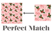 Coquette Pink Christmas Bow Seamless, a Pattern Graphic by Design Market (Thumbnail 4 of 4)