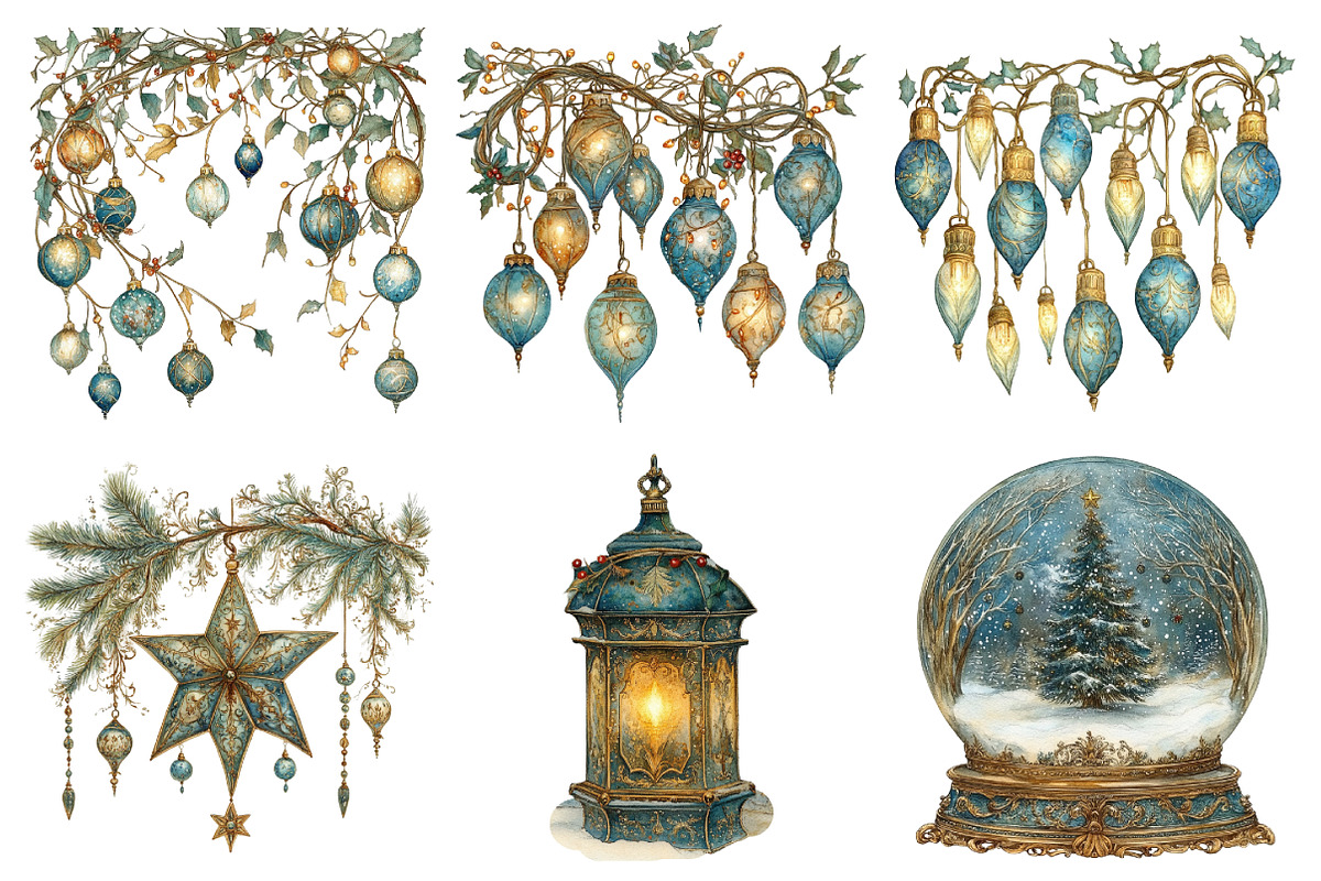 Christmas Clipart Bundle, an Illustration by Daily.Designs (Photo 2 of 5)