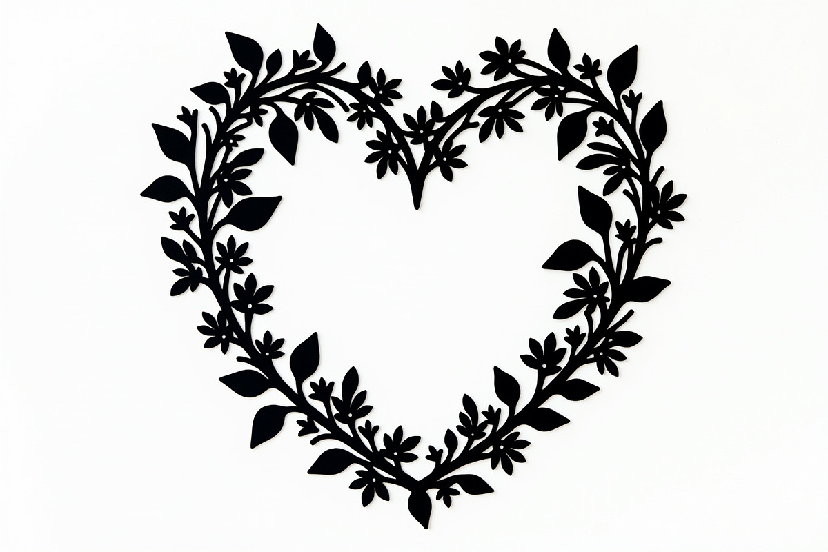 Floral Heart Wreath Bundle, an Illustration by BIPLOB EXPERT (Photo 2 of 9)