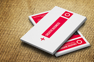 Red & White Business Card CM028