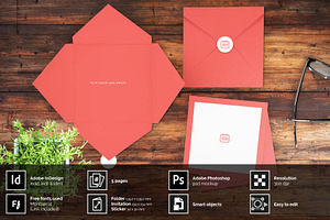 Event invitation with folder