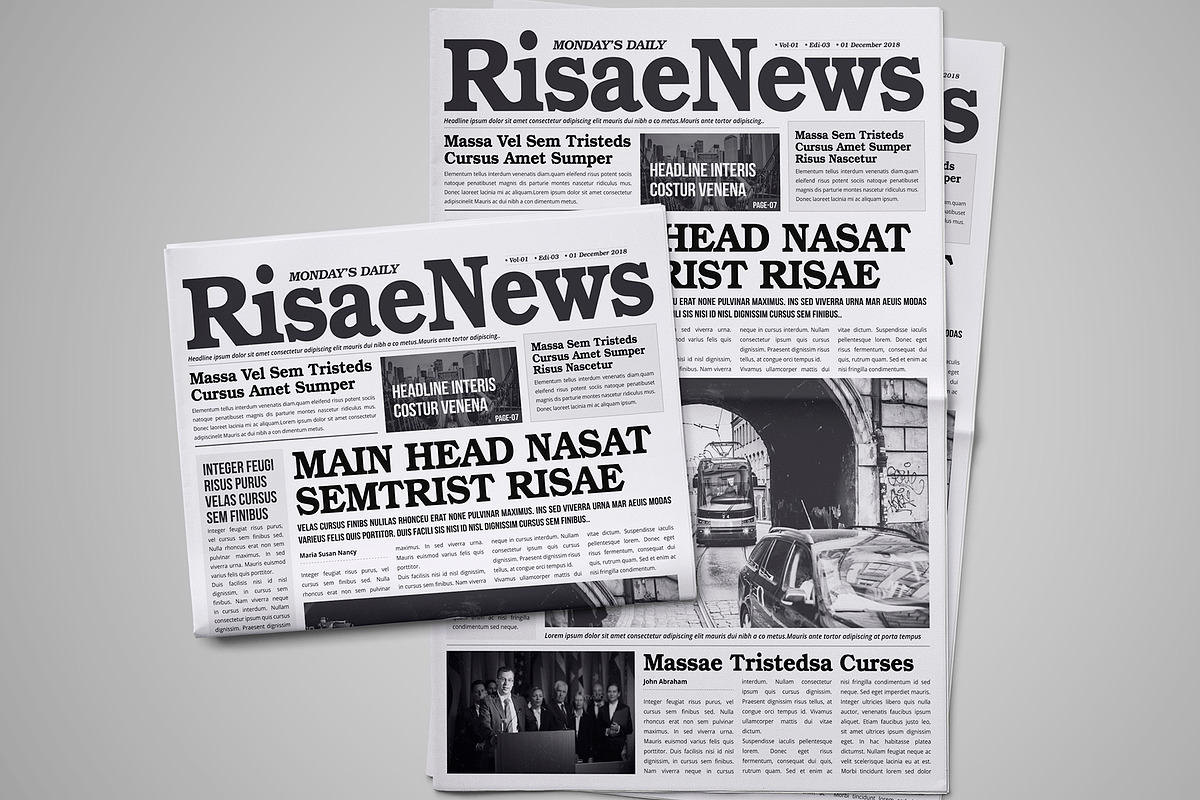 16 Page Newspaper Design v2, a Magazine Template by Miyaji75 (Photo 3 of 16)