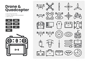 Drone And Quadcopter Icon pack, an Outline Icon by erifqizeicon (Thumbnail 2 of 3)
