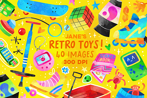 Retro Toys Clipart