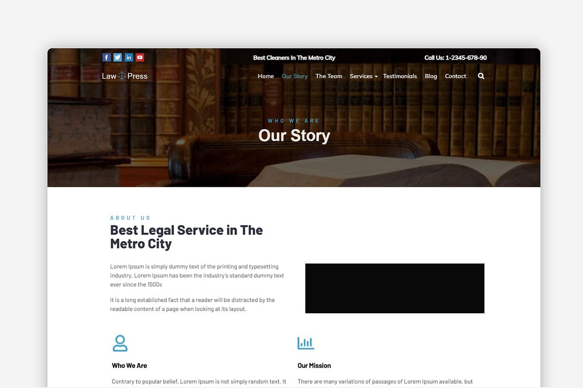 LawPress Law Firm WordPress Theme preview 2