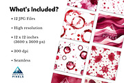 12 Red Wine Stains Digital Papers, a Background Graphic by NorthWindPixels (Thumbnail 3 of 4)