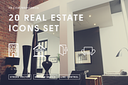 20 Real Estate icons, home, bed, an Icon by Samoylov (Thumbnail 1 of 2)