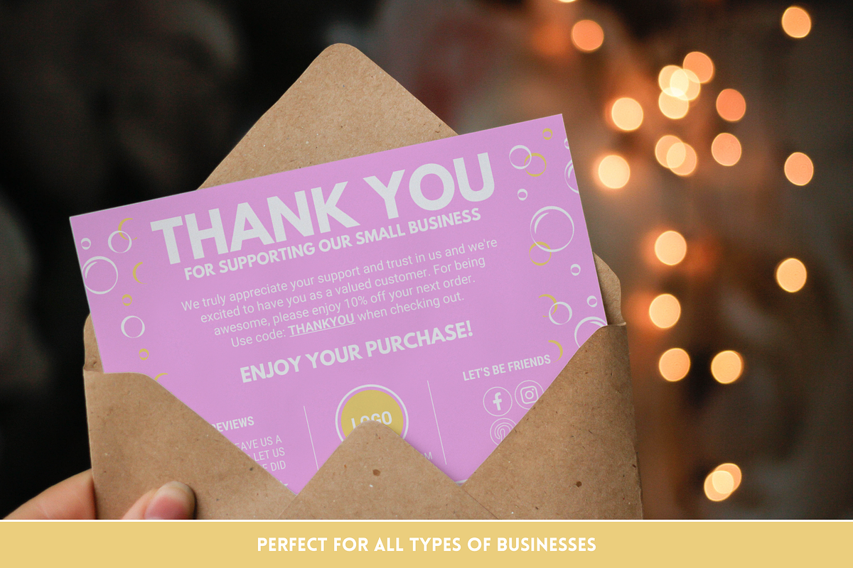 Cute Thank You Card - Edit in Canva, a Card Template by SunshineStudioBoutique (Photo 10 of 10)