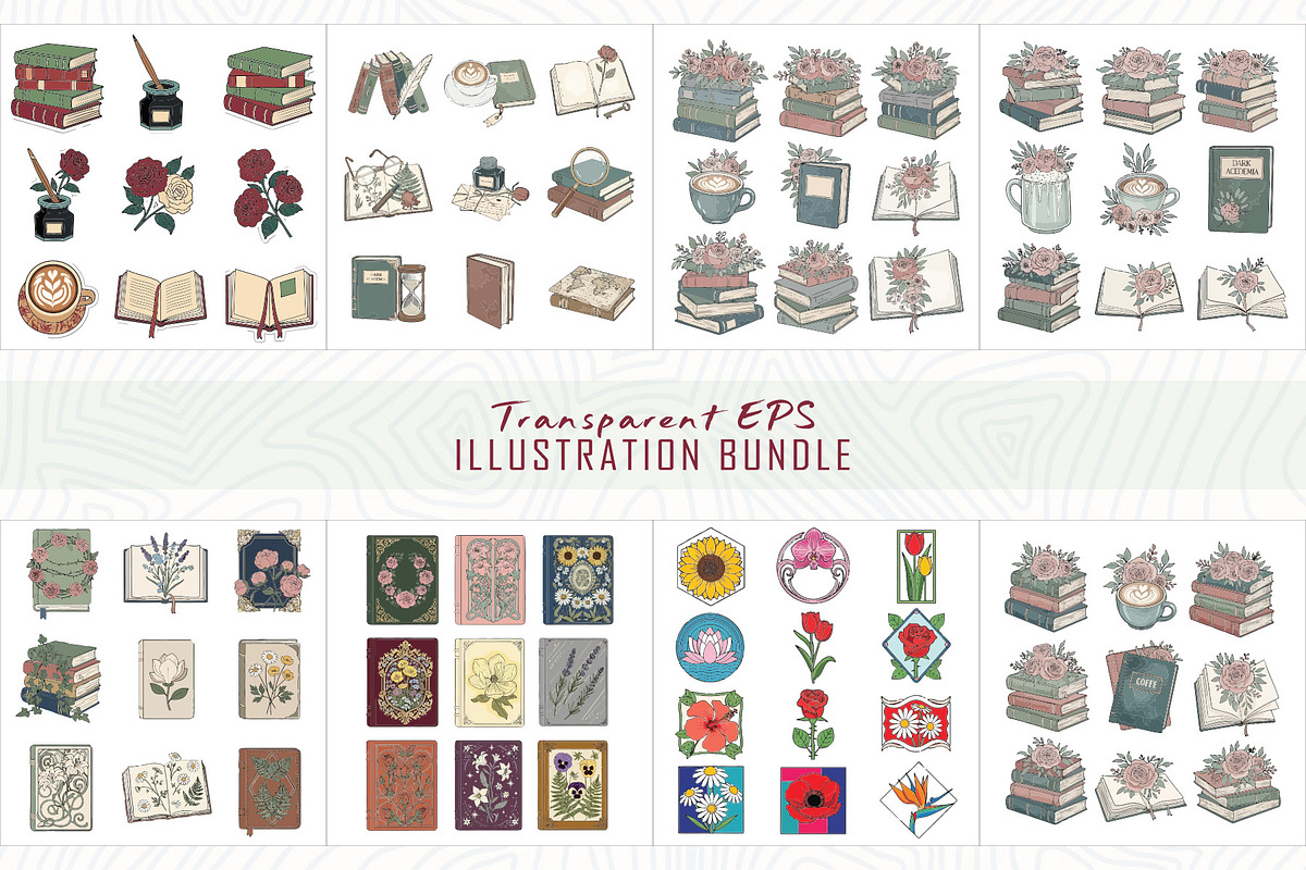 220 Aesthetic bookish illustration, an Education Illustration by Sofia's Fashion (Photo 3 of 4)
