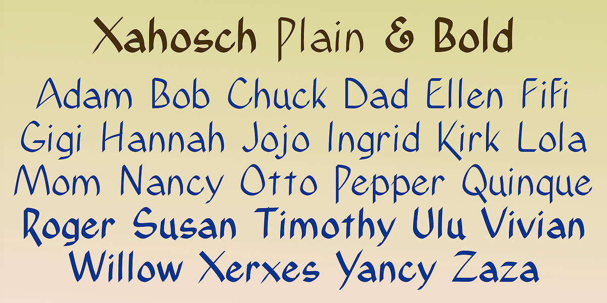 Xahosch, a Handwritten Font by Ingrimayne Type (Photo 8 of 9)