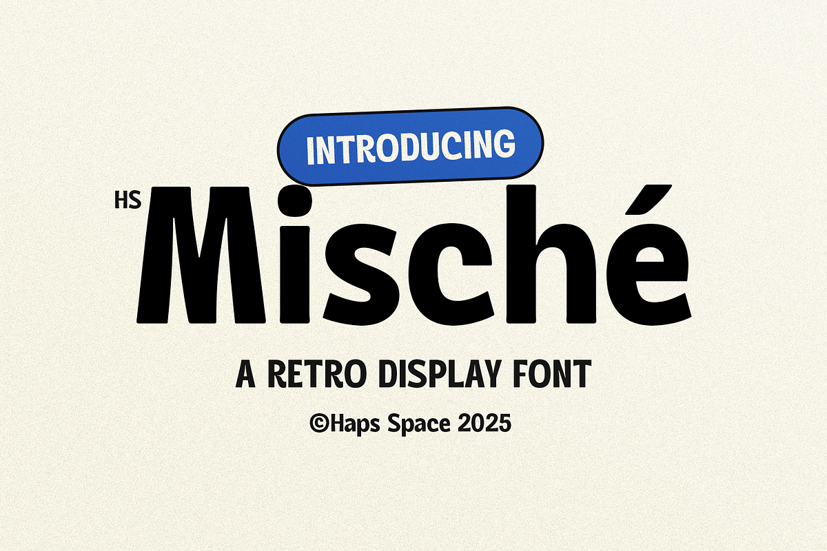 HS Mische - Retro Display Font, a Font by Haps Space (Photo 1 of 19)