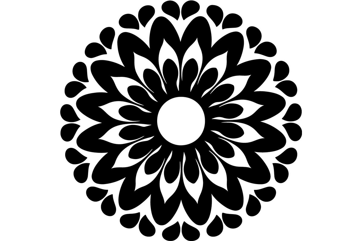 Minimal Black Lotus Mandala, a Decorative Illustration by Designer_Momina (Photo 15 of 21)