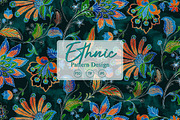 Bohemian Ethnic Teal Seamless, a Pattern Graphic by Gullenda (Thumbnail 1 of 6)