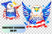 4th of July Watercolor Clipart, a Seasonal Illustration by Stickera Hub (Thumbnail 3 of 4)
