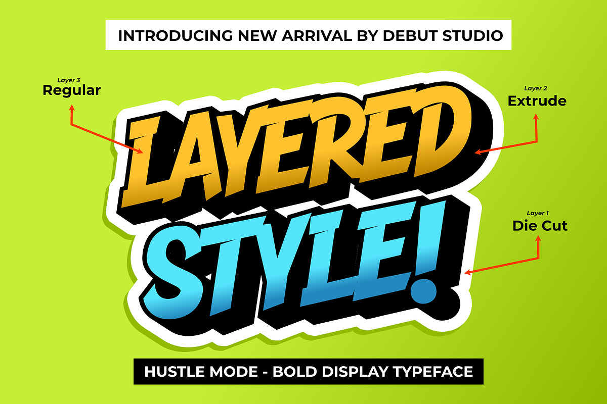 Hustle Mode - Bold Display Typeface, a Sans Serif Font by Debut Studio (Photo 15 of 23)