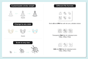 120 Knitting & Sewing Icons, an Outline Icon by Nadiinko (Thumbnail 3 of 5)