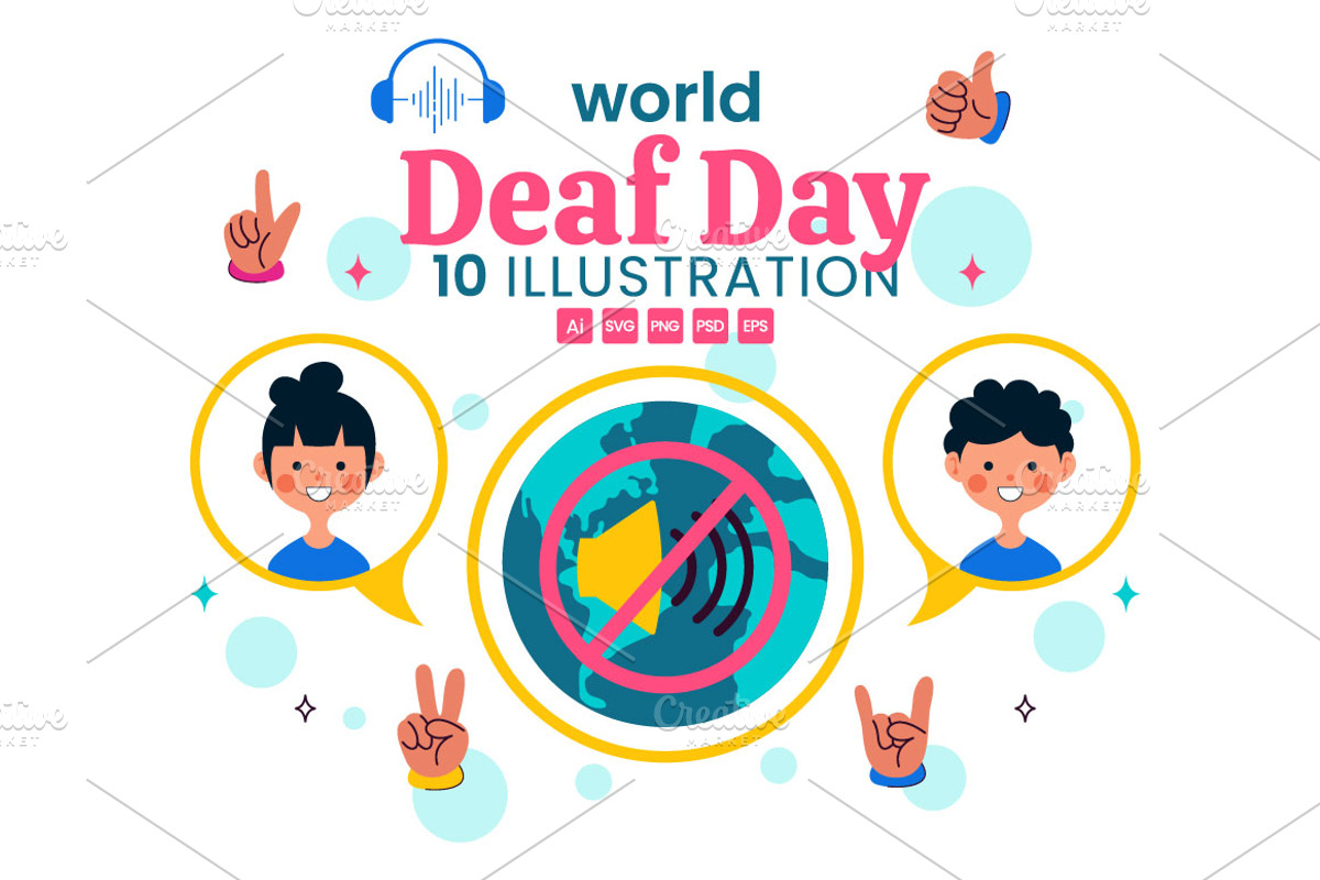 10 World Deaf Day Illustration, a Person Illustration by denayunebgt (Photo 1 of 4)