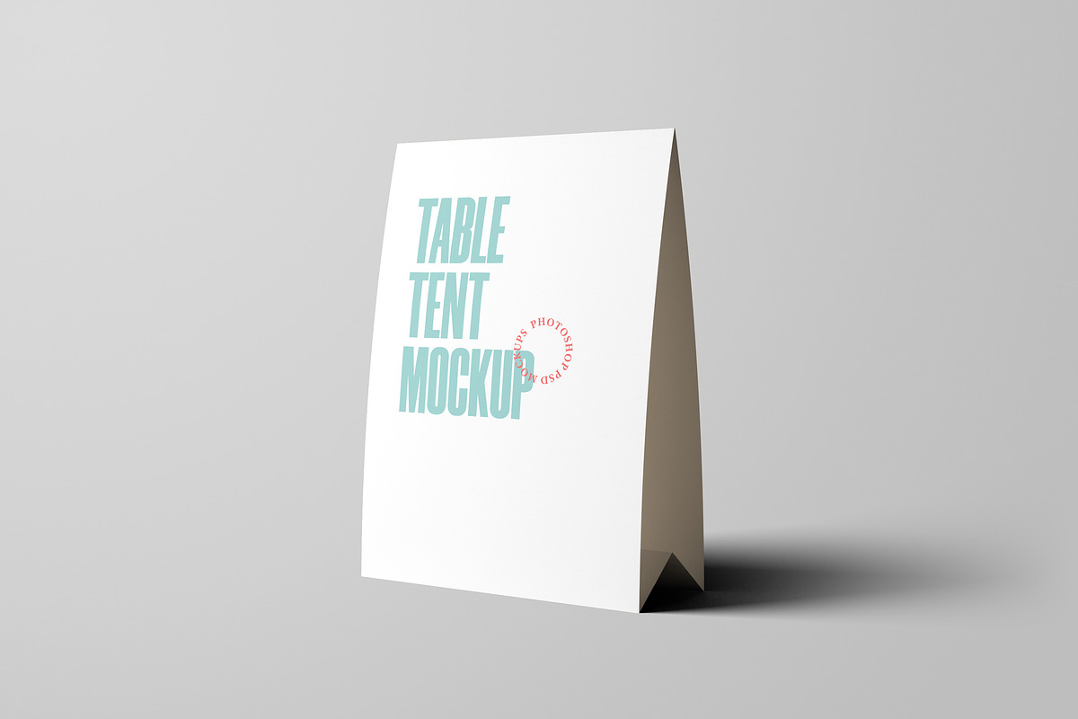 Table Tent Mockups, a Product Mockup by artimasa (Photo 1 of 5)