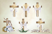 Religious Easter Watercolor Clipart, a Seasonal Illustration by EL_SUHOVA (Thumbnail 3 of 8)