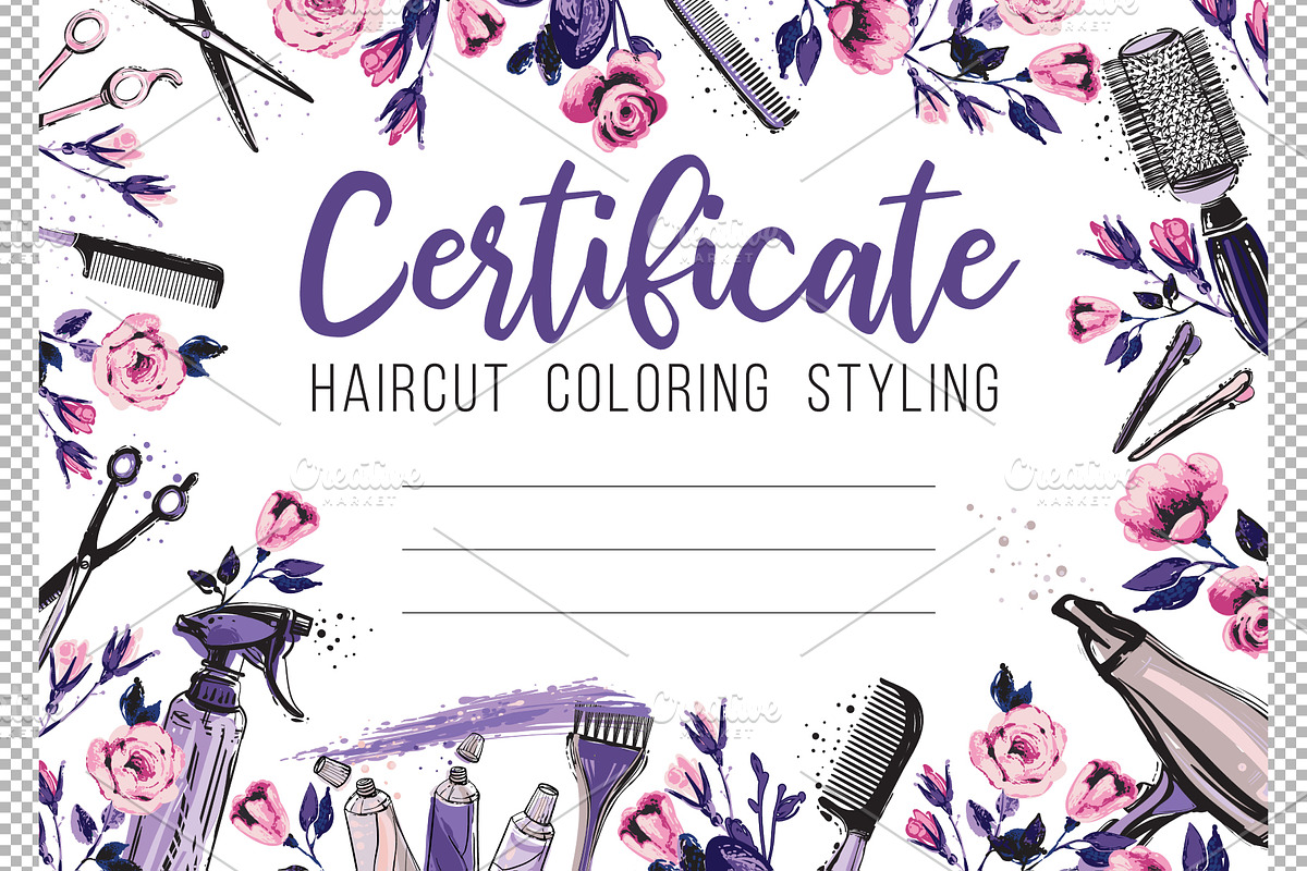 Fashion Beauty Salon Certificates, a Decorative Illustration by Sopelkin (Photo 1 of 3)