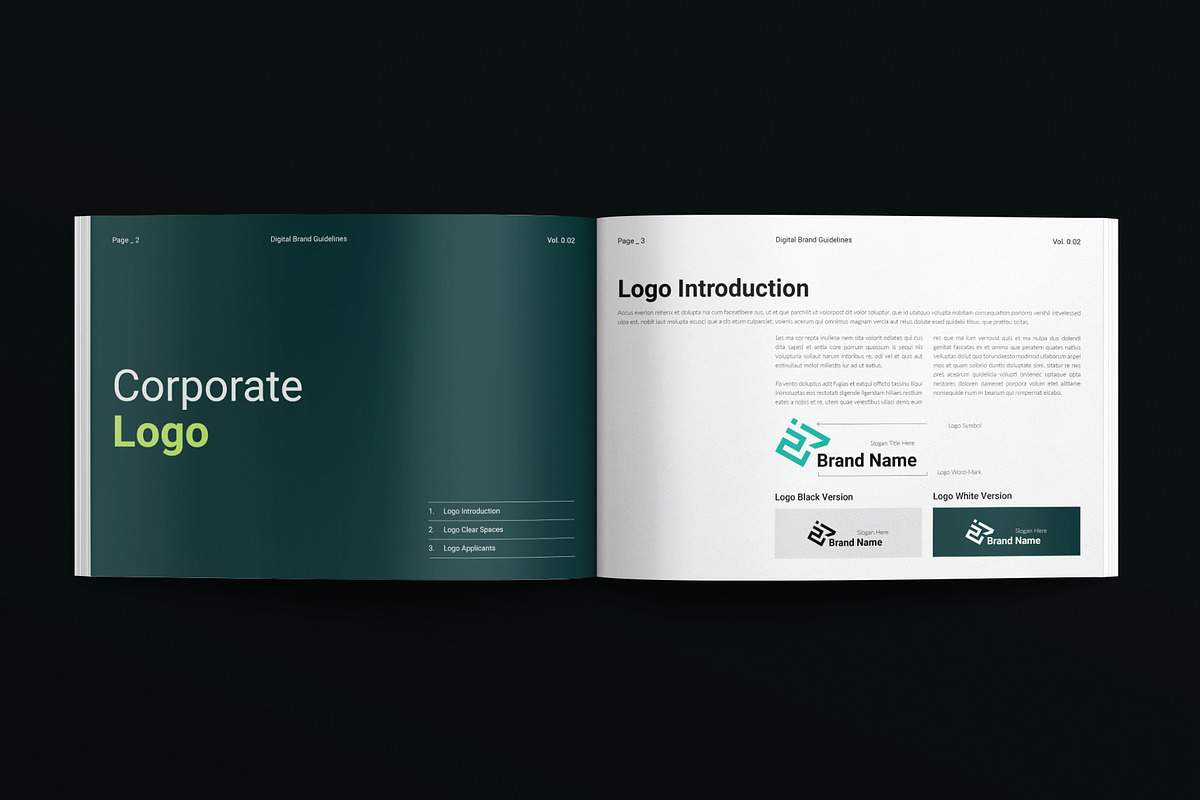 Digital Brand Guidelines Landscape, a Brochure Template by E-Type (Photo 2 of 7)