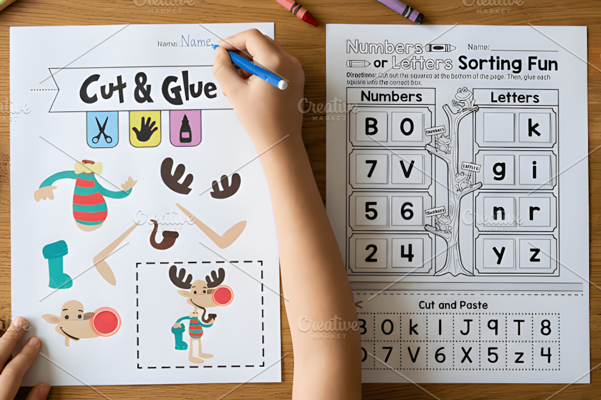 Preschool Learning Worksheets Bundle, a Decorative Illustration by Coco Bloom (Photo 5 of 6)