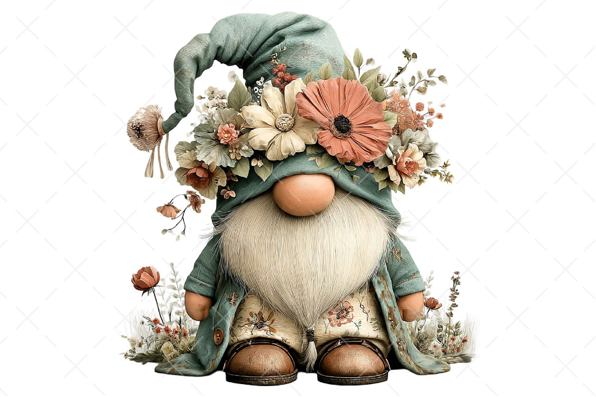 Whimsical Summer Gnome Clipart Png, an Illustration by Craft Nest (Photo 11 of 12)