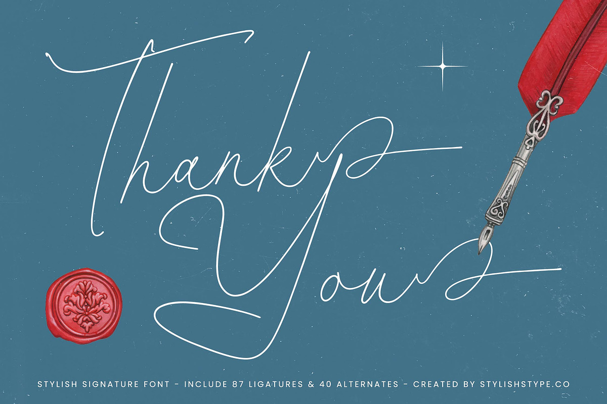 Santiago Portale Stylish Signature, a Script Font by stylishtype.co (Photo 20 of 20)