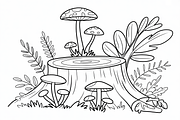 Mushroom Coloring Pages featuring, an Icon by Amazin_art (Thumbnail 6 of 9)