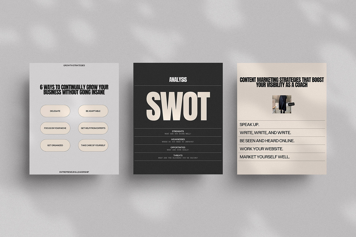Instagram Coach Canva Template, a Social Media Template by Moscovita Studio (Photo 3 of 12)