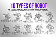 Robots Outline Vector Illustration, an Education Illustration by SCworkspace (Thumbnail 2 of 2)