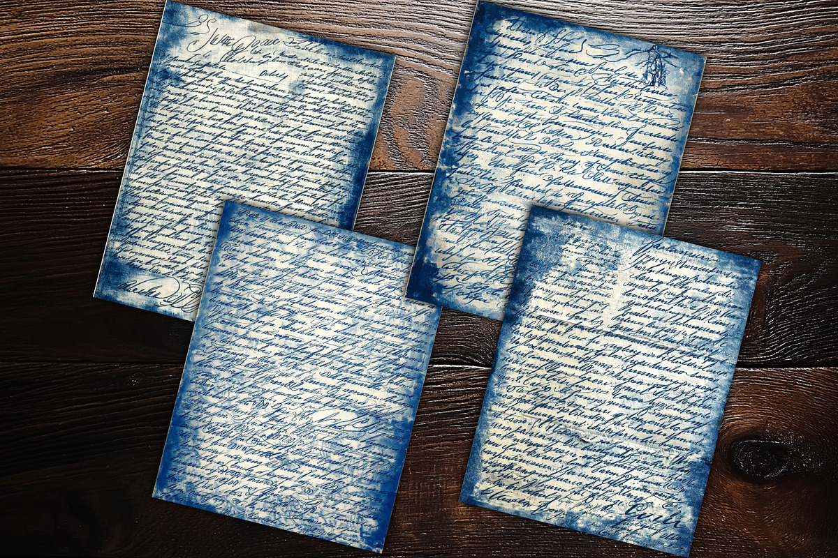 Blue Letter Manuscripts Scrapbooks, a Background Graphic by V Design Creator (Photo 8 of 12)