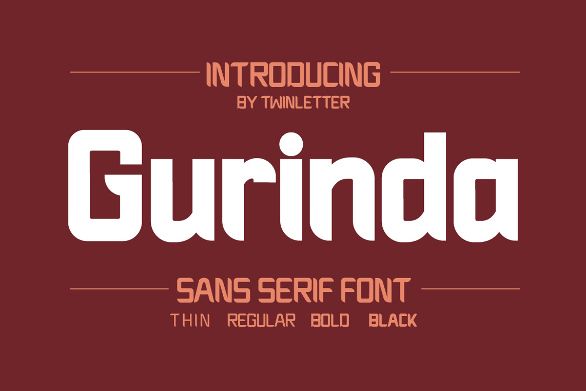 Gurinda, a Sans Serif Font by twinstd (Photo 1 of 11)