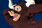 DIY Bull Bodybuilder 3D template, a Templates & Theme by PolyFish (Thumbnail 3 of 4)
