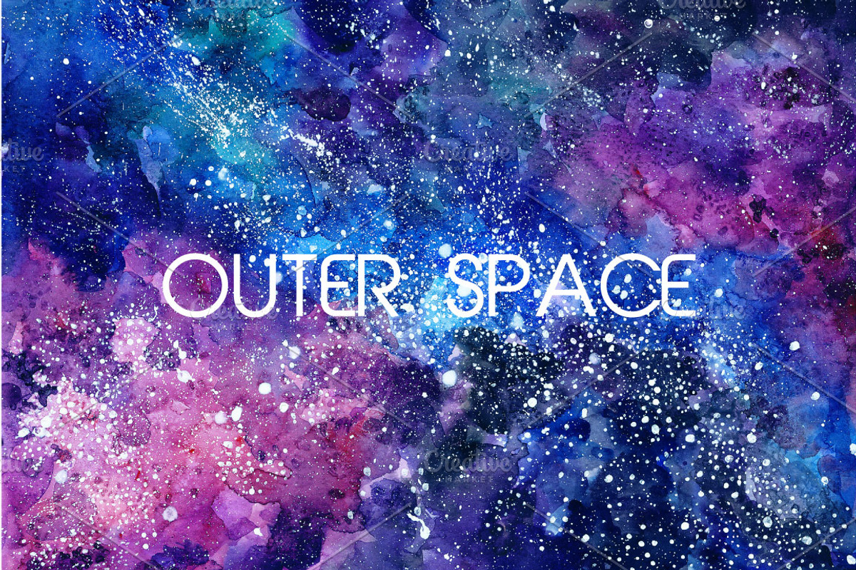 Watercolor Universe illustrations, a Texture Illustration by Librebird (Photo 1 of 4)