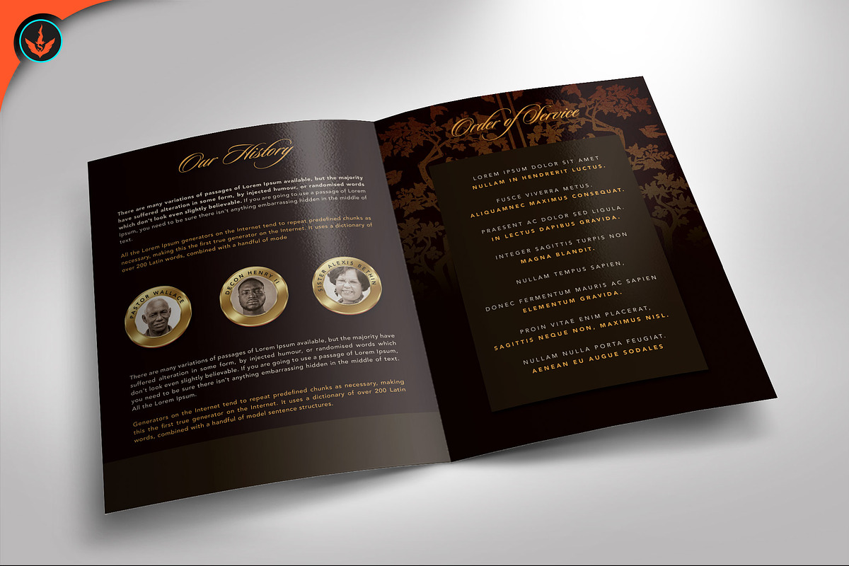 Black and Gold Pastor Anniversary, a Brochure Template by SeraphimChris (Photo 2 of 6)