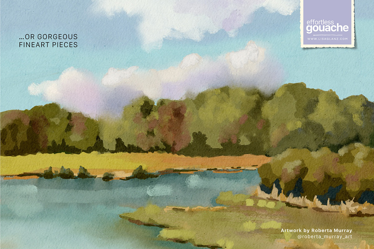 Gouache Brushes for Procreate, a Brush Add-On by Lisa Glanz (Photo 11 of 14)