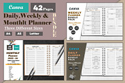 Daily,Weekly &Monthly planner Bundle, a Stationery Template by DesignByStore (Thumbnail 1 of 4)