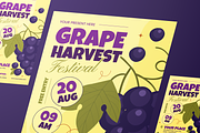 Grape Harvest Flyer Set, a Flyer Template by Annora Studio (Thumbnail 6 of 6)