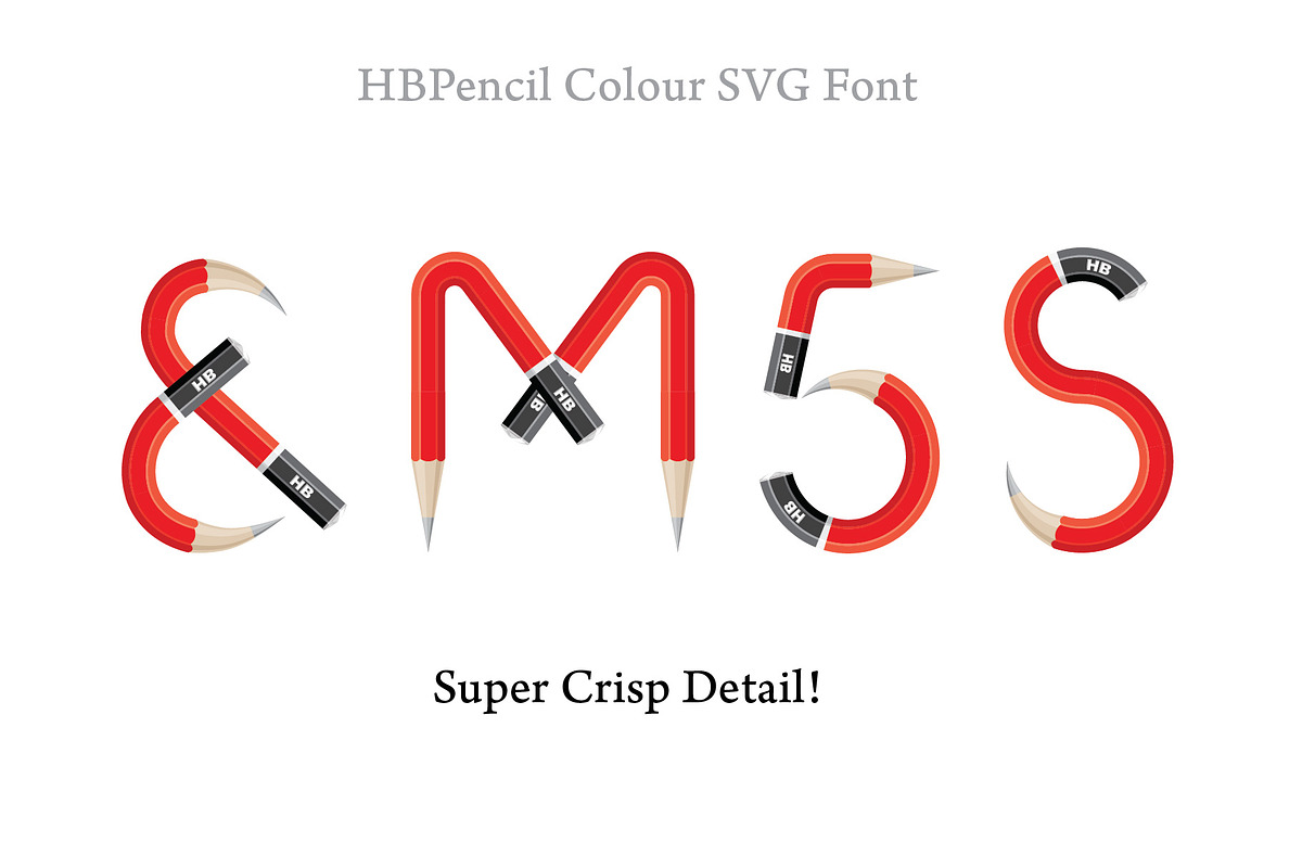 HBPENCIL SVG Font, a Font by Industrial Artworks (Photo 2 of 2)