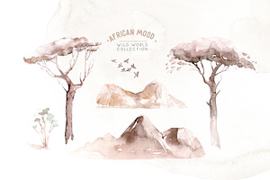 African Animals Watercolor Set